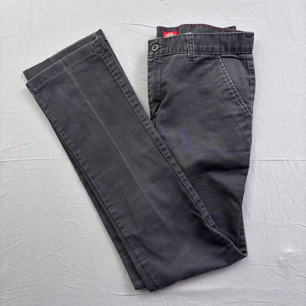 Dickies Womens Black Straight Leg Stretch Twill Work Pants Size 5 Reg utility